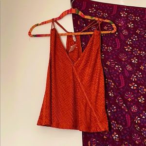 Sexy orange textured tank